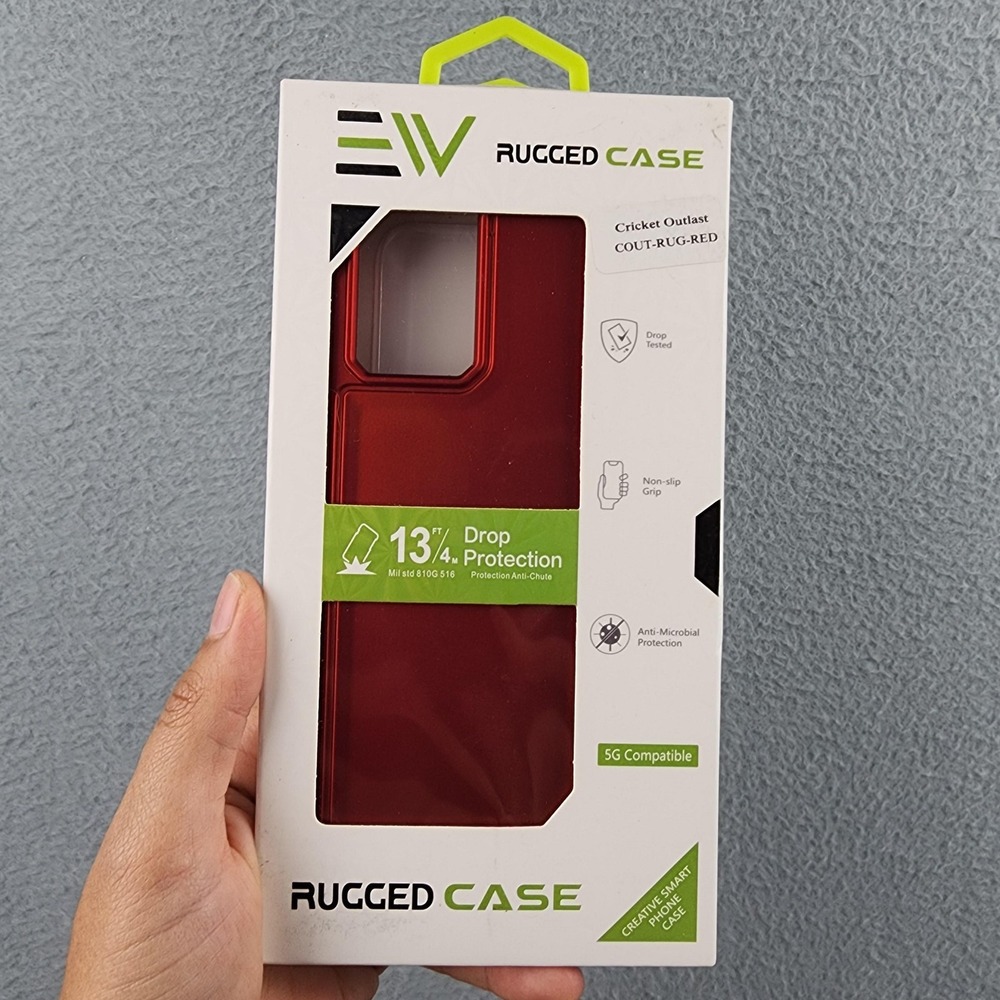 EW Rugged Case Cricket Outlast Red Shockproof Heavy Duty Drop Protection New